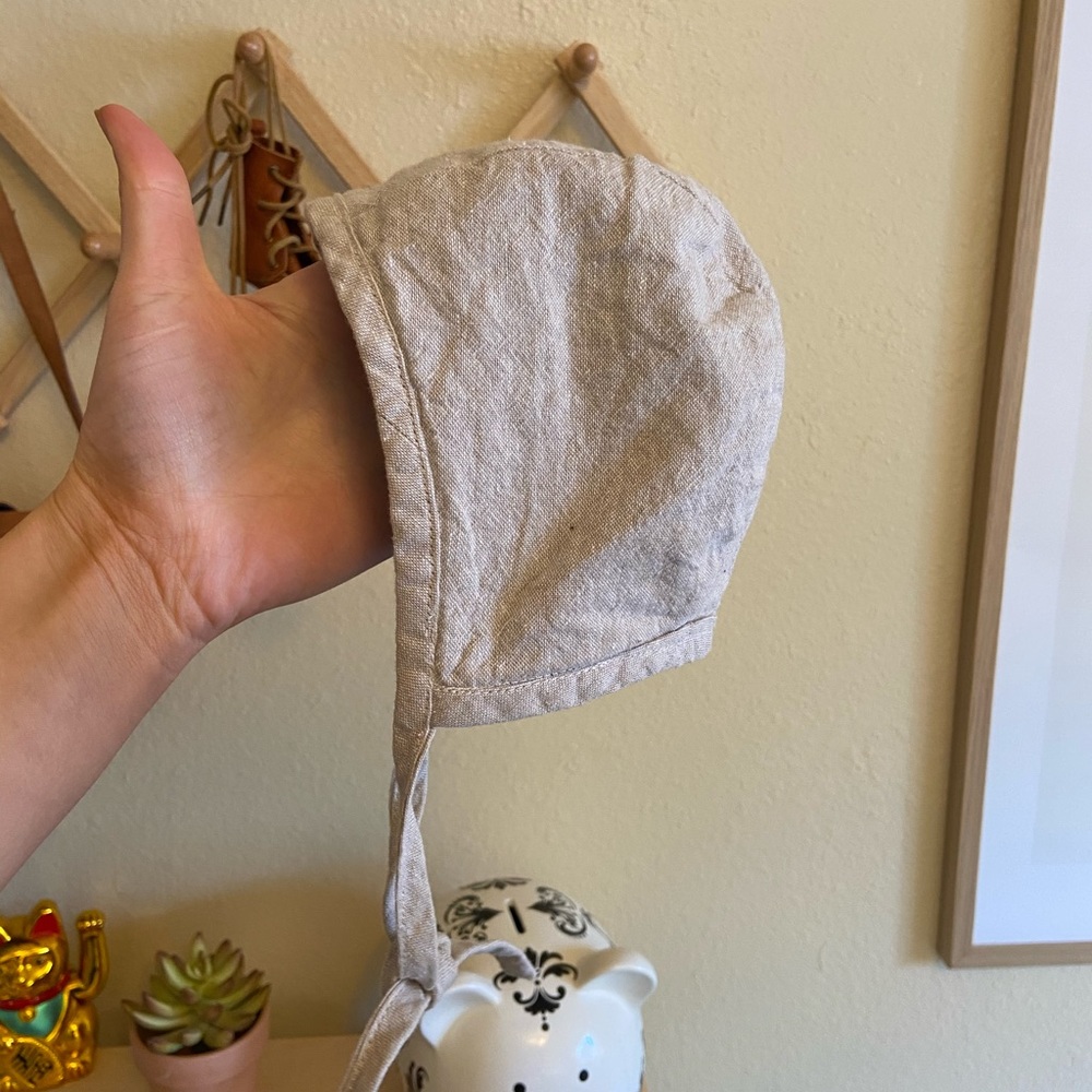 Double sided new born baby bonnet